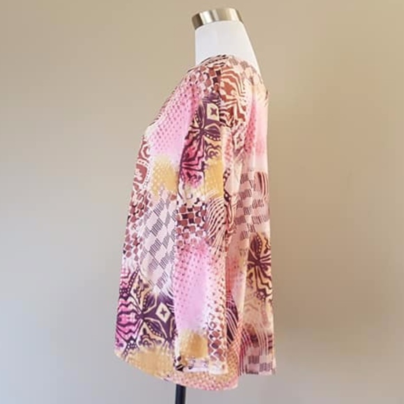 Pullover Top Pamela McCoy Pink Shades Long Sleeved - Picture 7 of 7